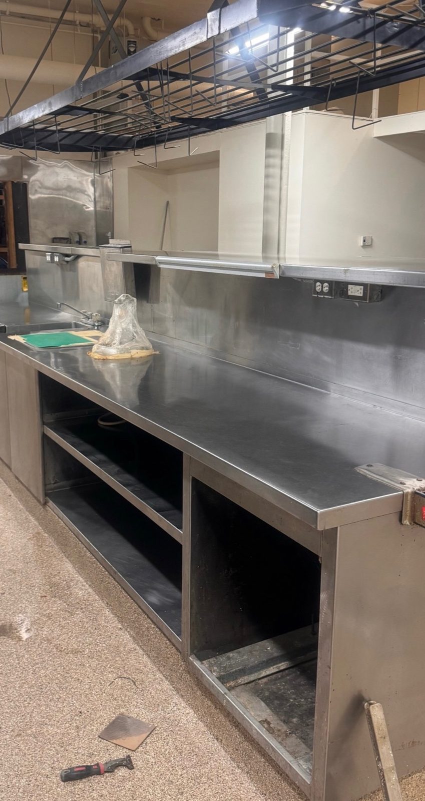 Commercial kitchen after cleaning